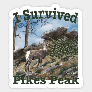 I Survived Pikes Peak, Bighorn Sheep Sticker